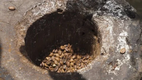 Traditional Coffee Making Production Process in Flores Indonesia Stock Footage 137516658