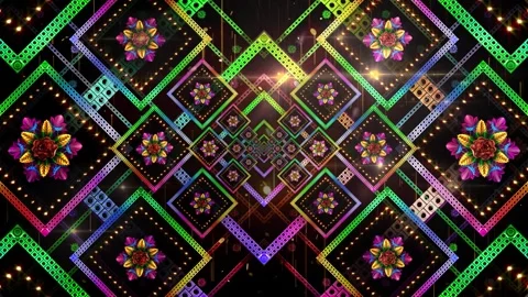 Traditional Colorful Ornaments In Frames 2 Видео 344832250