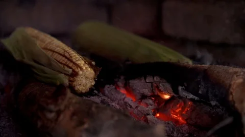 Traditional Corn on Grill  Stock Footage 121845853