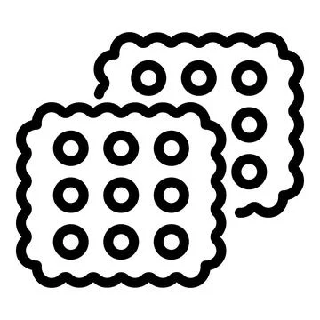 Traditional cracker icon outline vector. Food cookie イラスト素材