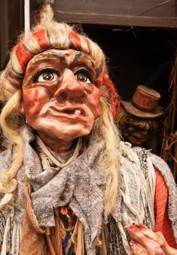 Traditional czech witch puppet Stock Photos