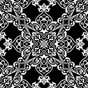 Traditional damask seamless pattern. Stock Illustration