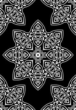 Traditional damask seamless pattern. Stock Illustration