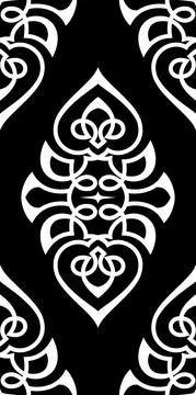 Traditional damask seamless pattern. Stock Illustration