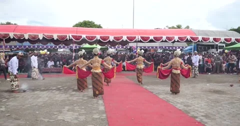 Traditional dance performance at the opening ceremony of the Creative Stock Footage 208273284