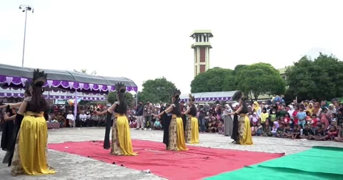 Traditional dance performance at the opening ceremony of the Creative Stock Footage 208273443