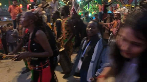 Traditional dance performances by different countries, Surajkundfair Stock Footage 233986316