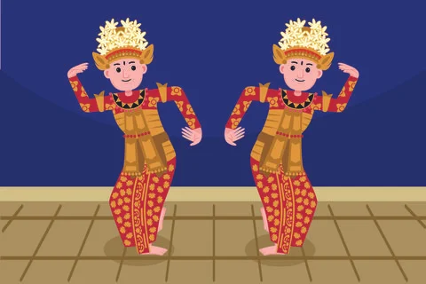 Traditional Dancer Profession Stock Illustration