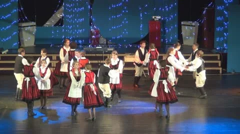 Traditional Dances, Children Dancing Stock Footage
