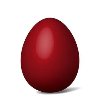 Traditional dark red Easter egg with shadow. Vector illustration for your des Stock Illustration