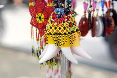Traditional Dayak necklace Stock Photos