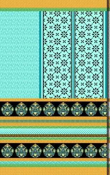 Traditional design pattern with sky background Stock Illustration