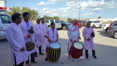 Traditional Dhaak playing during Durga Puja celebrations Stock Footage 289109860