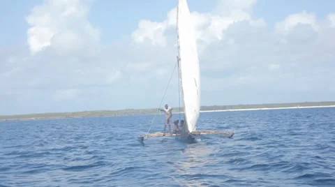Traditional Dhow on Indian Ocean Stock Footage 33981914
