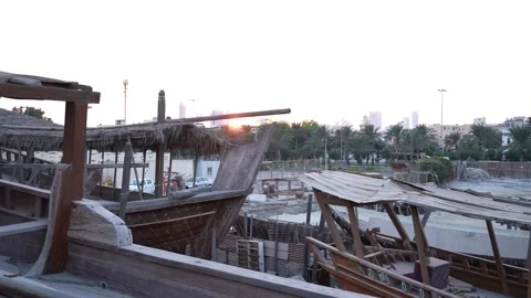 Traditional Dhow Sunset Stock Footage 319951843