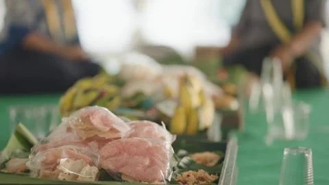 Traditional dishes Solo Central Java Indonesia Culinary rice, side dishes, cakes Stock Footage 304984553