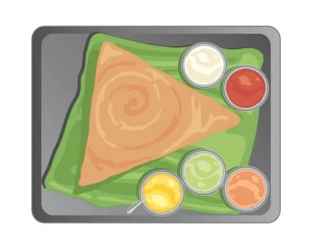 Traditional dosa Stock Illustration