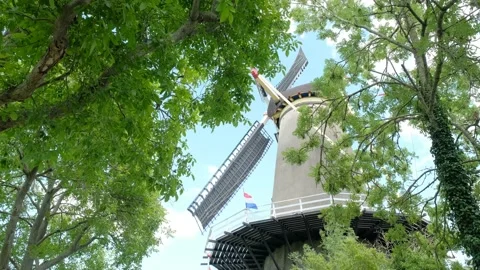 Traditional dutch windmill Stock Footage 138987119