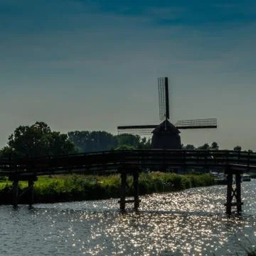 Traditional Dutch windmill Stock Photos