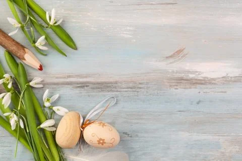 Traditional easter background. Stock Photos
