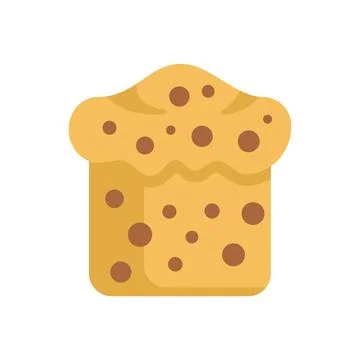 Traditional easter bread with chocolate chips representing jesus resurrection Stock Illustration