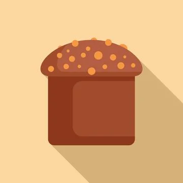 Traditional easter bread with round sprinkles baking on yellow background Stock Illustration