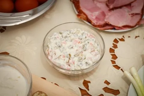Traditional Easter breakfast Stock Photos