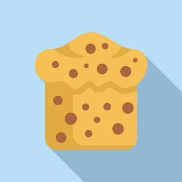 Traditional easter cake with chocolate chips baking in oven Stock Illustration