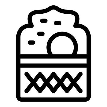 Traditional easter cake decorated with orthodox cross sign symbol Stock Illustration