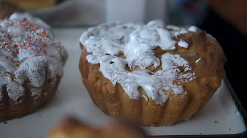 Traditional Easter Cake Stock Footage 107075570