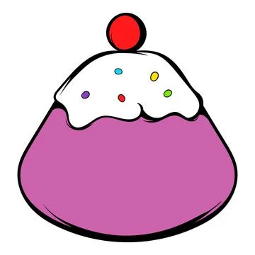 Traditional Easter cake icon, icon cartoon Stock Illustration