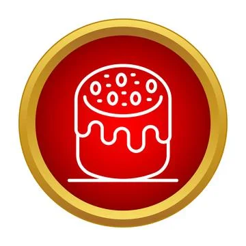 Traditional easter cake icon representing holiday dessert Stock Illustration