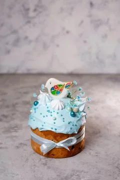 A traditional Easter cake with a place to copy the text. Traditional Easter C Stock Photos