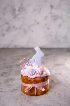 A traditional Easter cake with a place to copy the text. Traditional Easter C Stock Photos