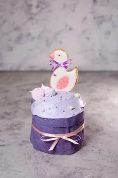 A traditional Easter cake with a place to copy the text. Traditional Easter C Stock Photos