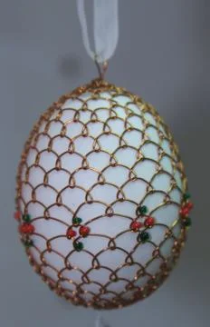 Traditional Easter egg display in museum, Ukraine Foto stock