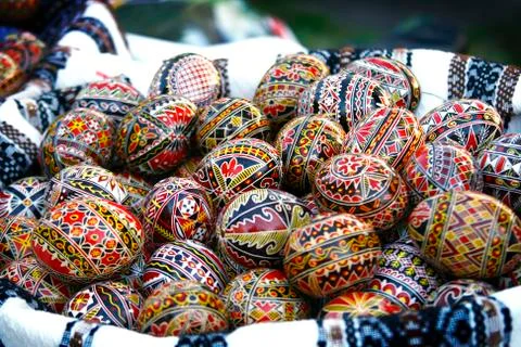 Traditional easter eggs Stock Photos