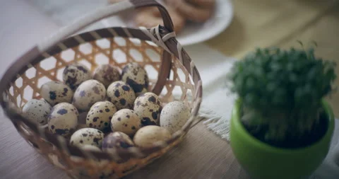 Traditional Easter Eggs Table Easter Holidays Stock Footage 237823518