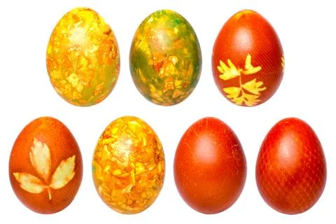 Traditional easter painted eggs Stock Photos