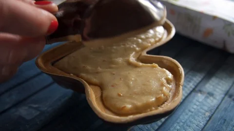 Traditional Easter Pastry Put in Clay Form Stock Footage 87836413