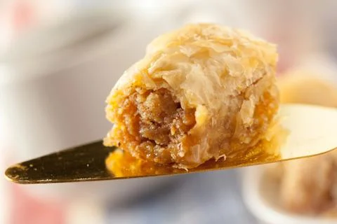 Traditional eastern desserts on the table Stock Photos