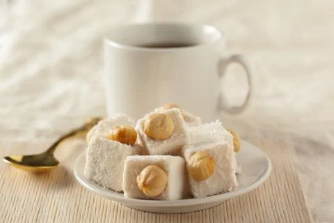 Traditional eastern desserts on the table Stock Photos
