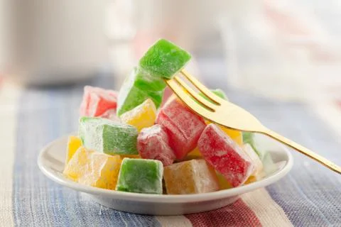 Traditional eastern desserts on the table Stock Photos