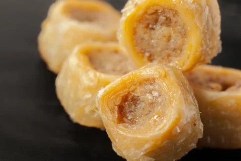 Traditional eastern desserts on the table Stock Photos