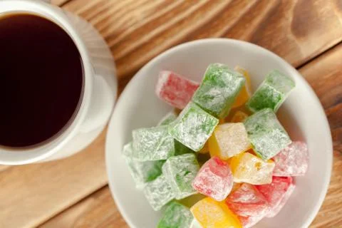 Traditional eastern desserts on the table Stock Photos