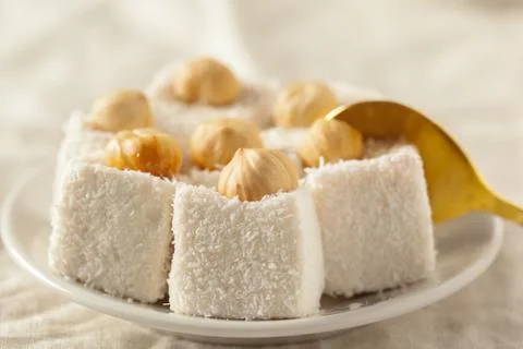 Traditional eastern desserts on the table Stock Photos