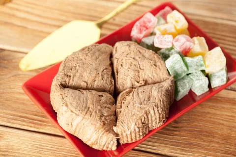 Traditional eastern desserts on the table Stock Photos