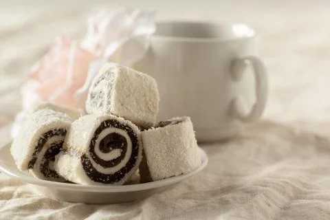 Traditional eastern desserts on the table Stock Photos
