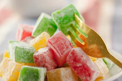 Traditional eastern desserts on the table Stock Photos