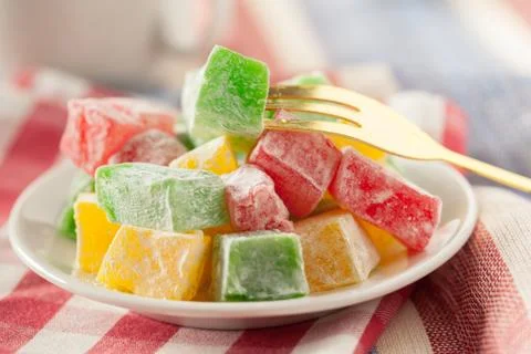 Traditional eastern desserts on the table Stock Photos